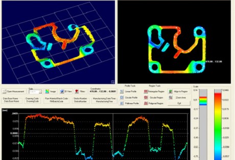Medição óptica 3D do perfil de superfície em peças planas e quase planas por interferometria de Moiré